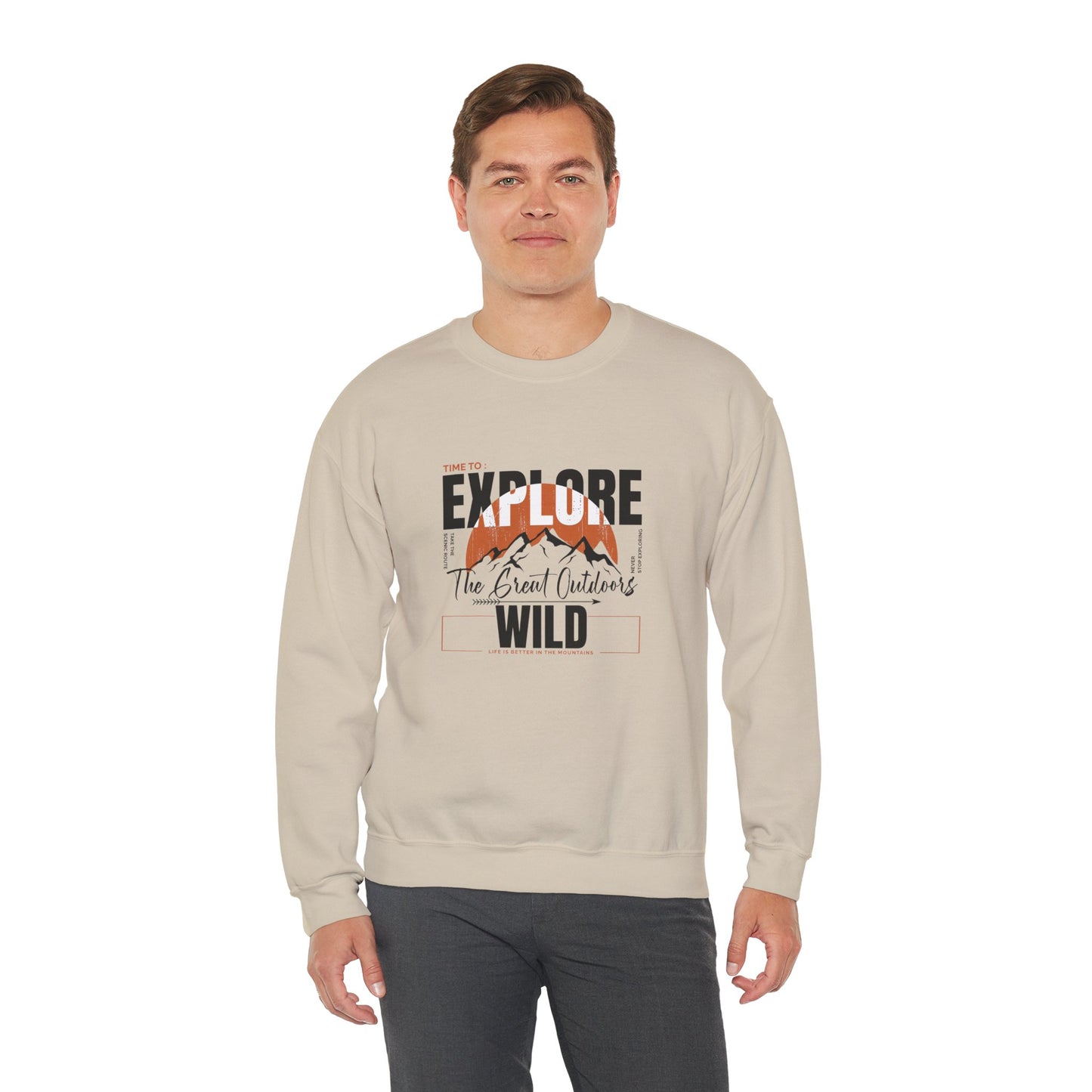 Explore the Wild Crewneck Sweatshirt | Ultra-Soft Unisex Pullover