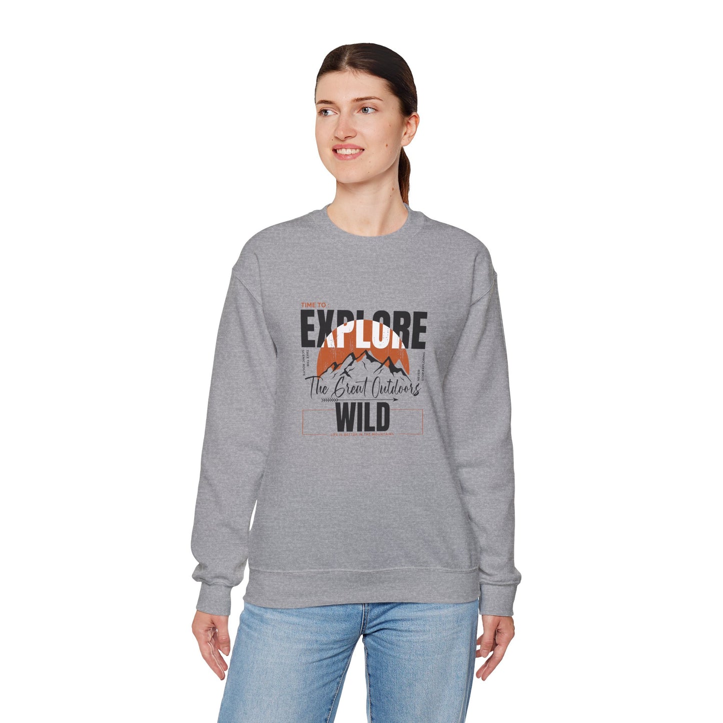 Explore the Wild Crewneck Sweatshirt | Ultra-Soft Unisex Pullover