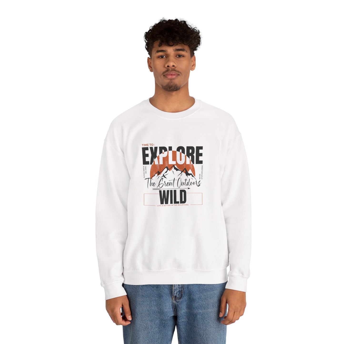 Explore the Wild Crewneck Sweatshirt | Ultra-Soft Unisex Pullover