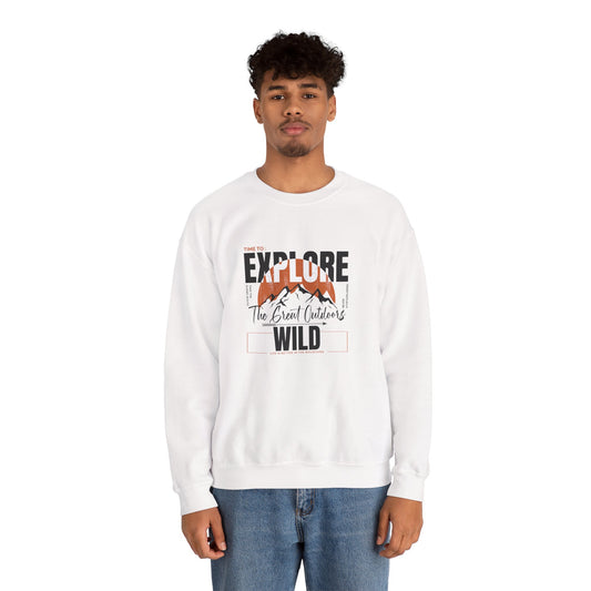 Explore the Wild Crewneck Sweatshirt | Ultra-Soft Unisex Pullover