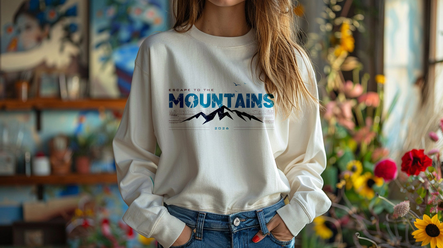 Access Travel "Escape To The Mountains" Adventure Hiking Sweatshirt