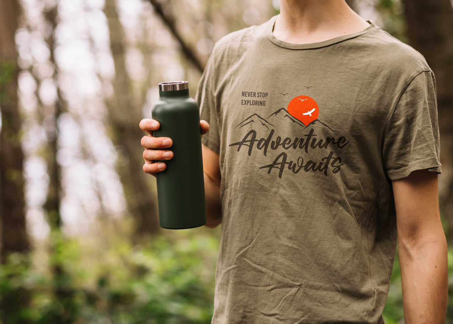 Access Travel "Adventure Awaits" Mountain Graphic T-Shirt