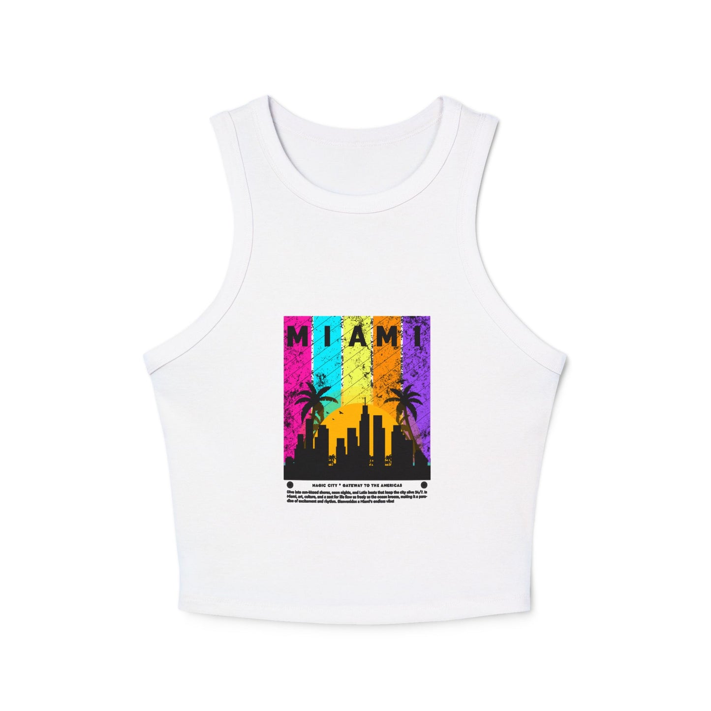 Access Travel "Miami" Retro Sunset Racer Tank