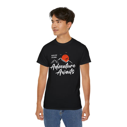 Access Travel "Adventure Awaits" Mountain Graphic T-Shirt