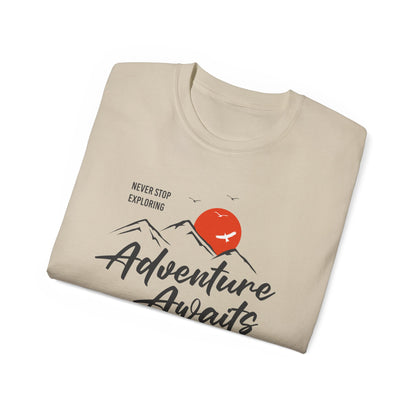 Access Travel "Adventure Awaits" Mountain Graphic T-Shirt