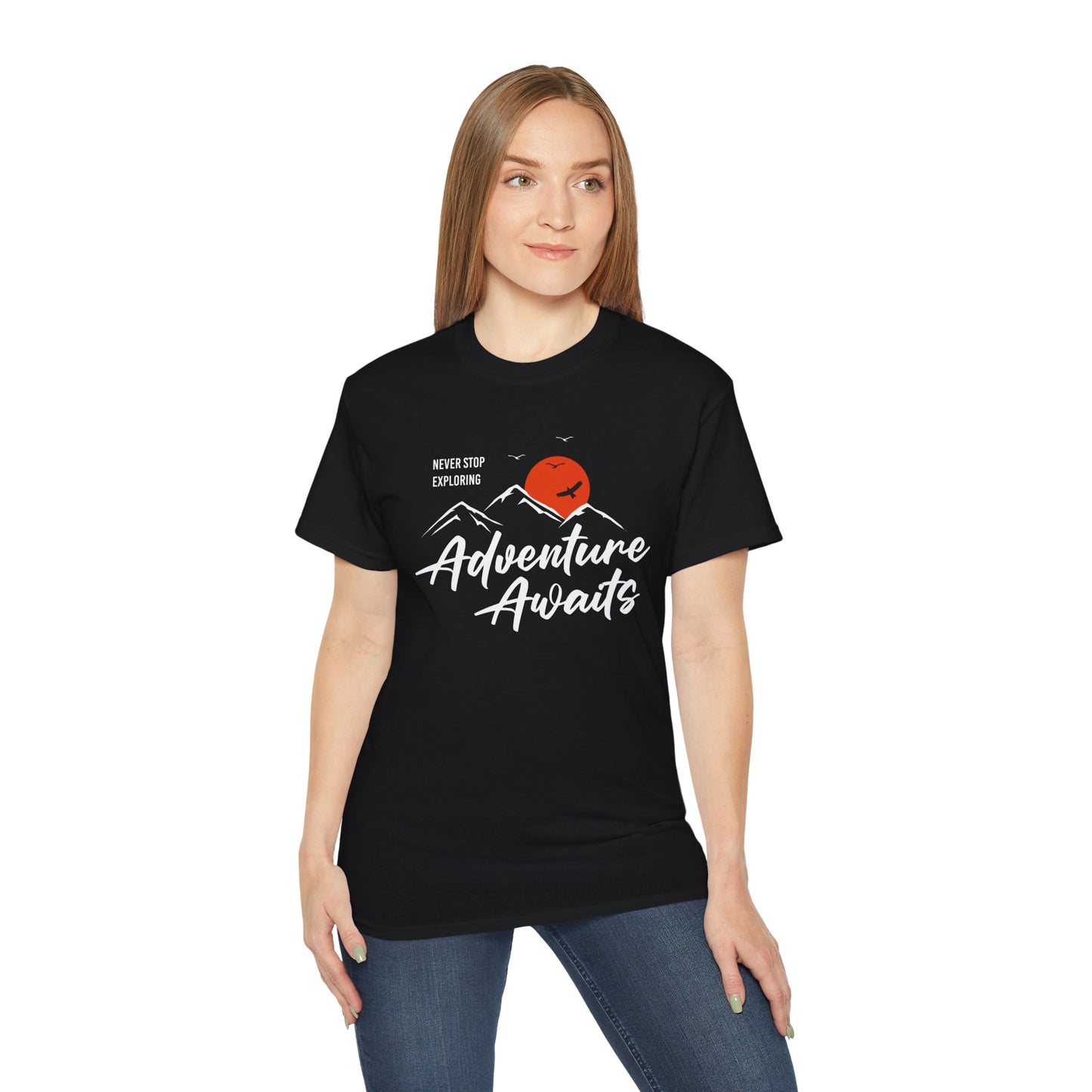Access Travel "Adventure Awaits" Mountain Graphic T-Shirt