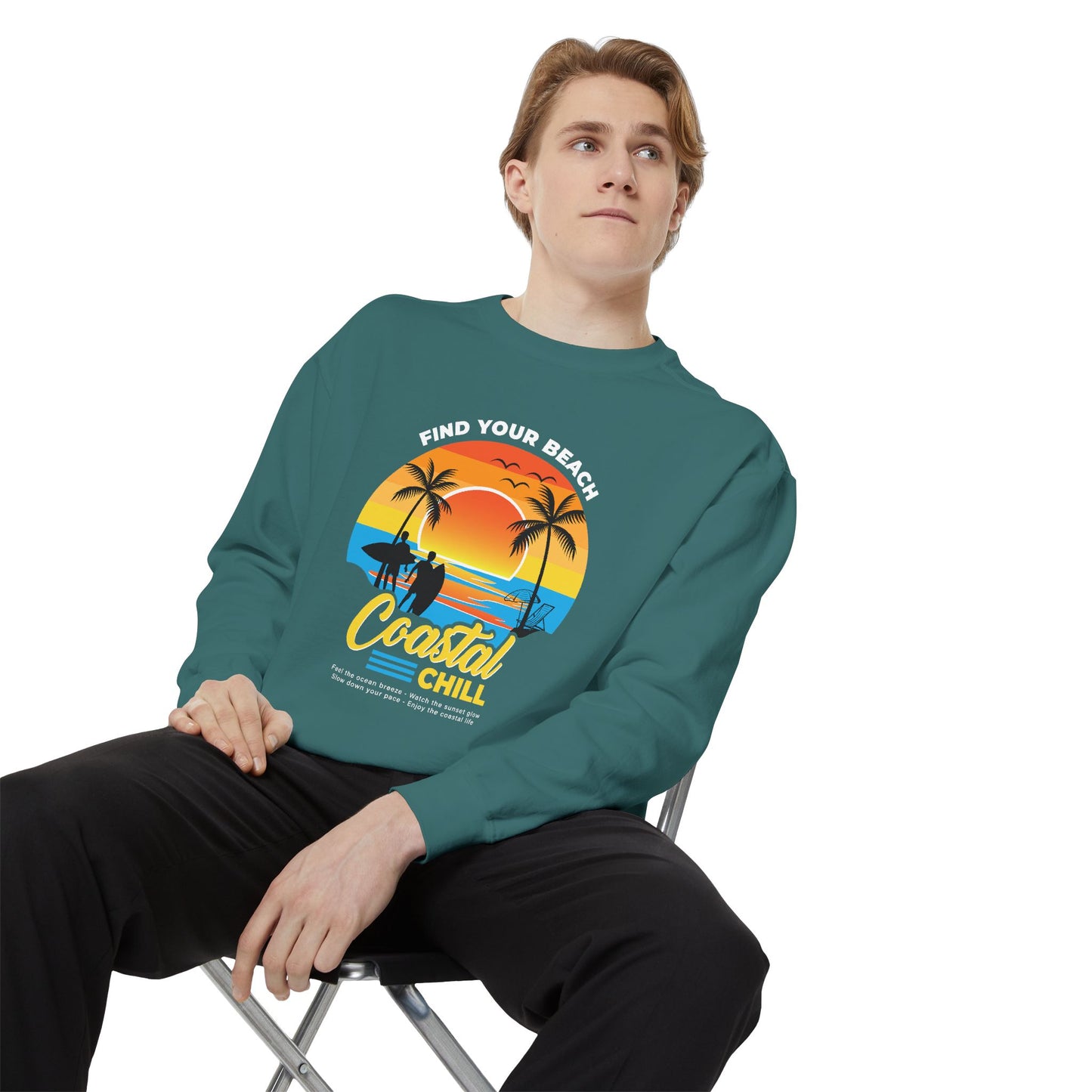Access Travel "Coastal Chill" Beach Sunset Sweatshirt