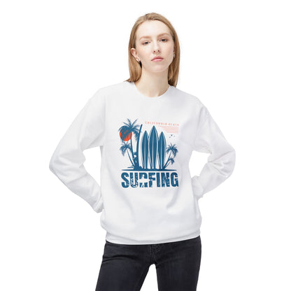 Access Travel "Surfing" California Beach Palm Sweatshirt