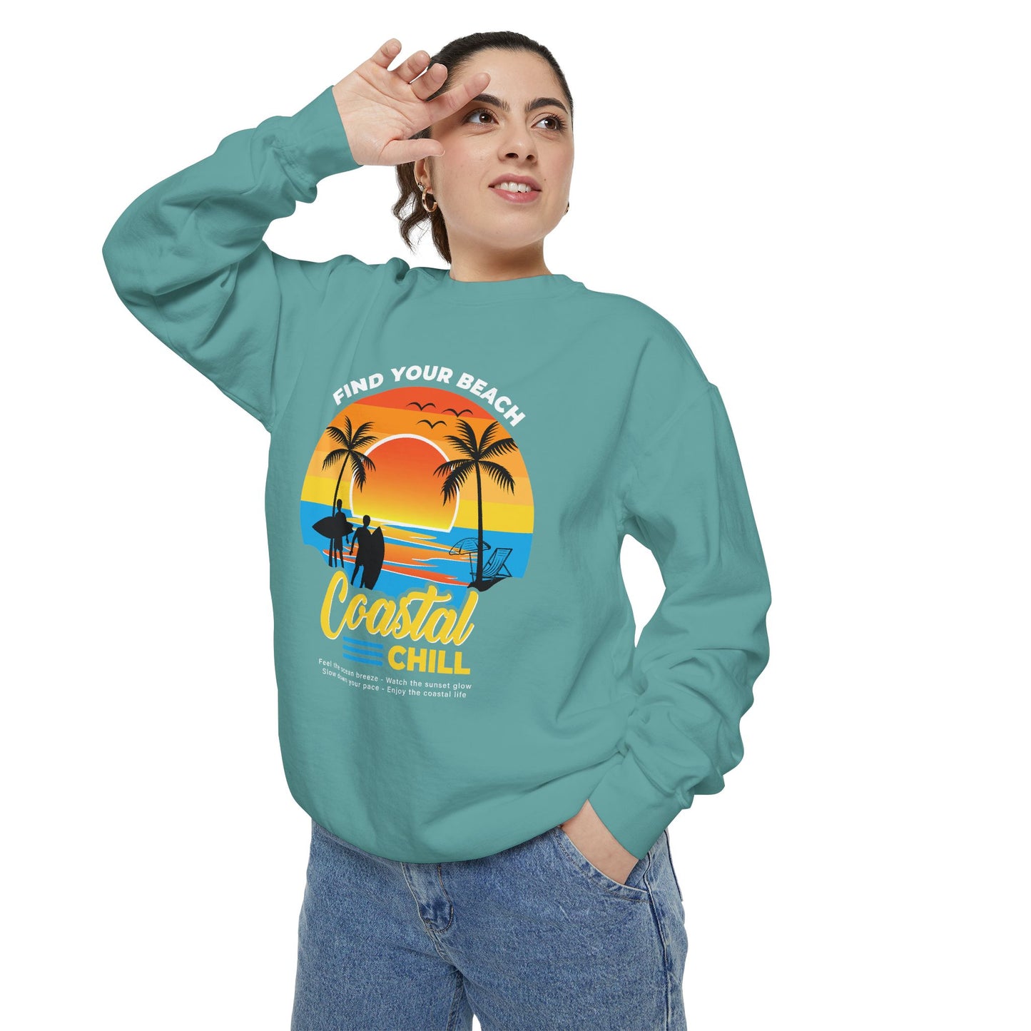 Access Travel "Coastal Chill" Beach Sunset Sweatshirt