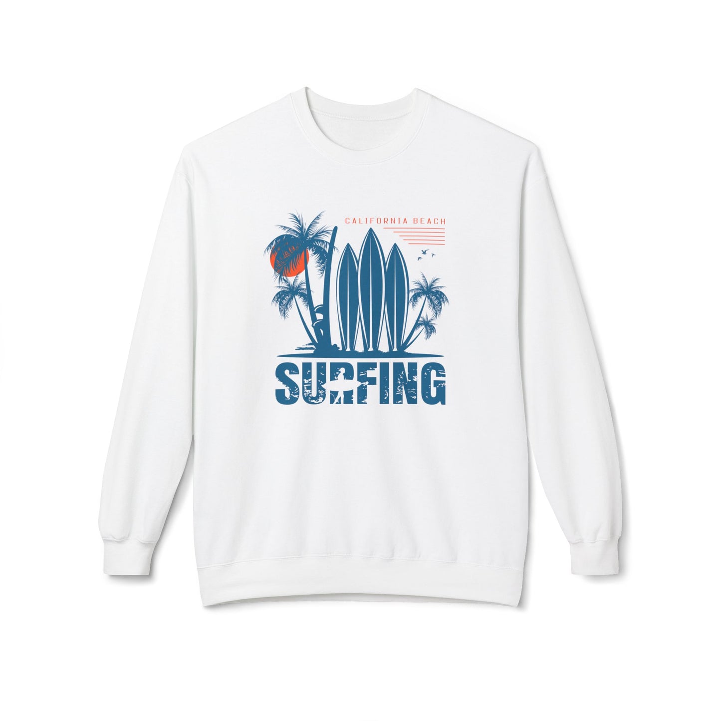 Access Travel "Surfing" California Beach Palm Sweatshirt