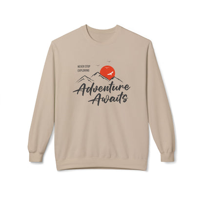 Access Travel "Adventure Awaits" Mountain Graphic Sweatshirt