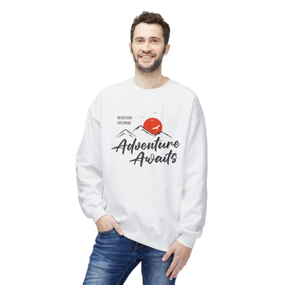Access Travel "Adventure Awaits" Mountain Graphic Sweatshirt