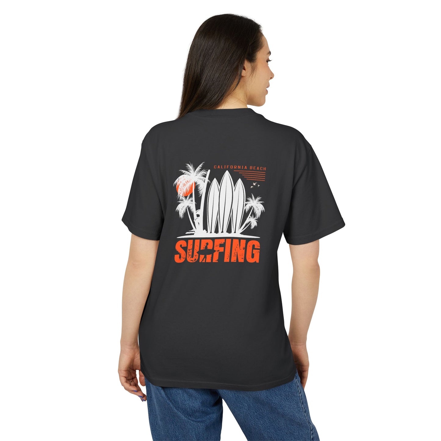 Access Travel "Surfing" Vintage Palm Trees & Surfboards Beach T-Shirt