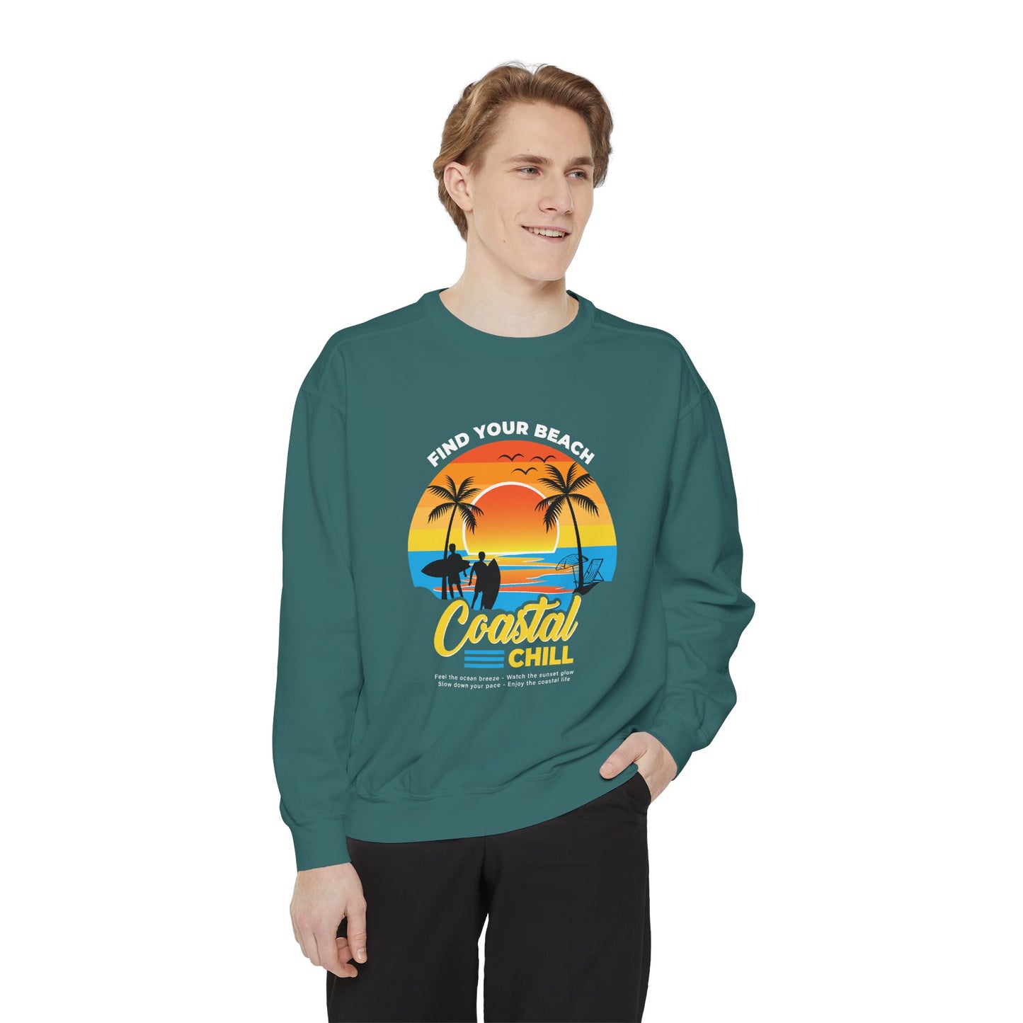 Access Travel "Coastal Chill" Beach Sunset Sweatshirt