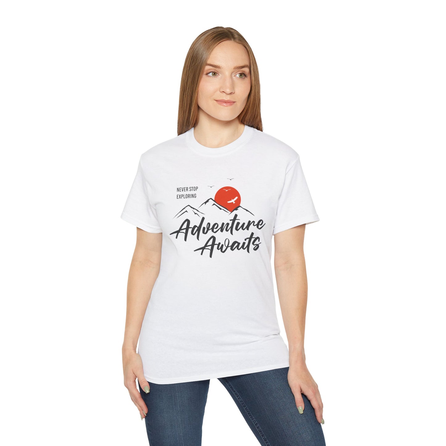Access Travel "Adventure Awaits" Mountain Graphic T-Shirt