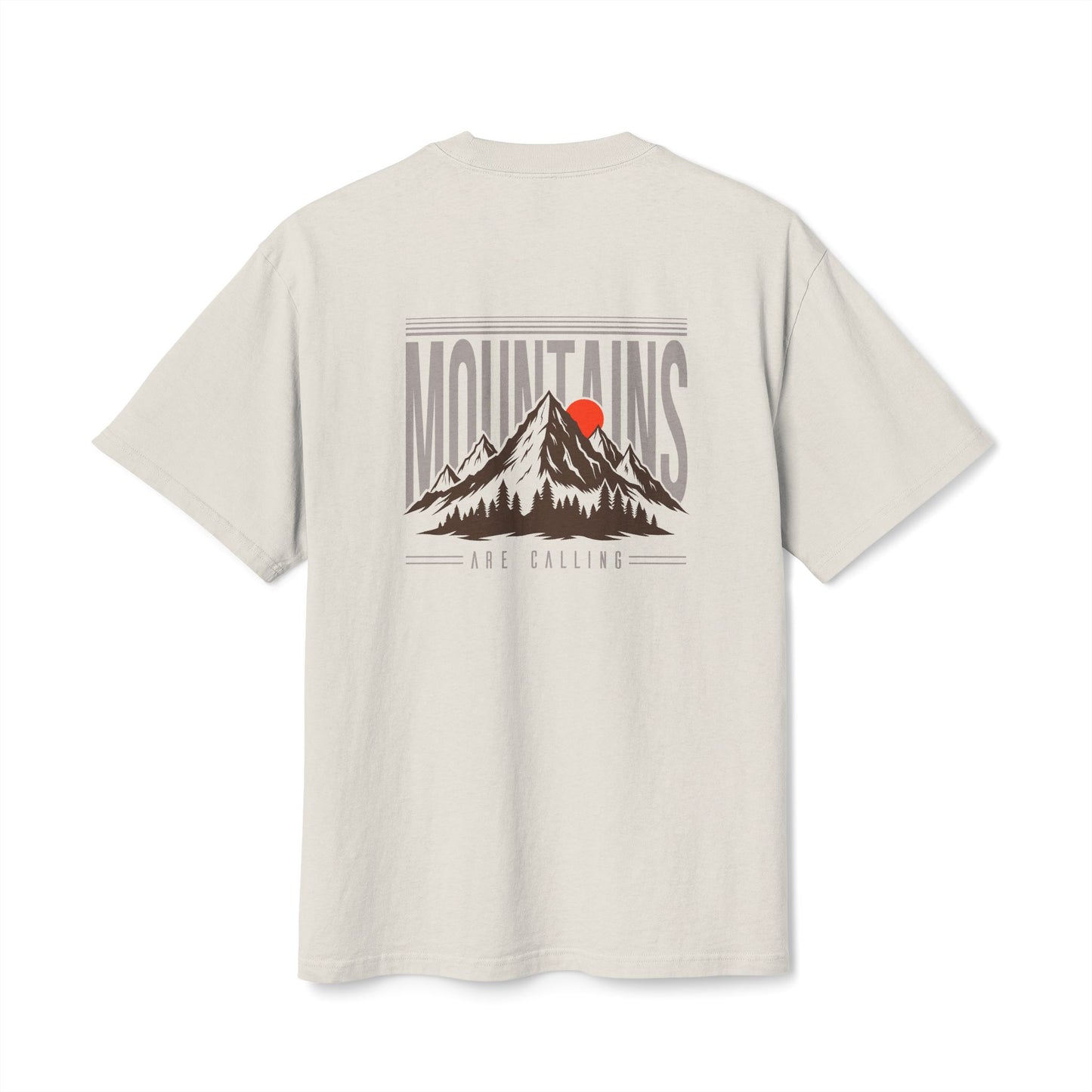 Access Travel "Mountains Are Calling" Retro Sunset Tee