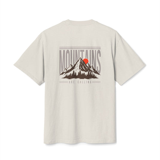 Access Travel "Mountains Are Calling" Retro Sunset Tee