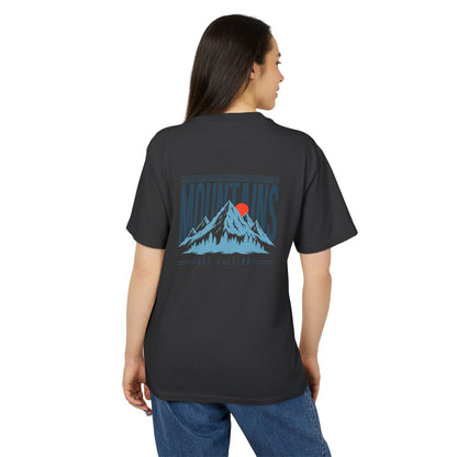 Access Travel "Mountains Are Calling" Retro Sunset Tee