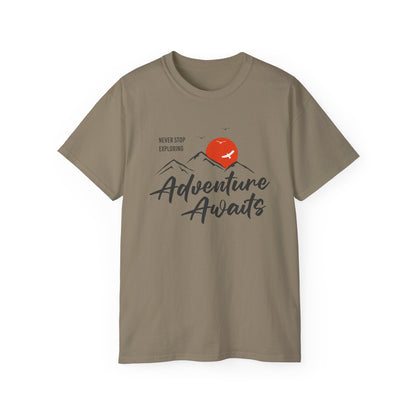 Access Travel "Adventure Awaits" Mountain Graphic T-Shirt