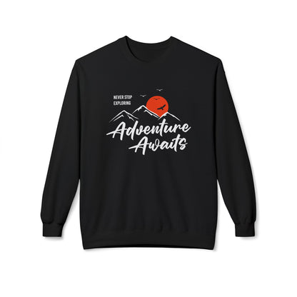 Access Travel "Adventure Awaits" Mountain Graphic Sweatshirt
