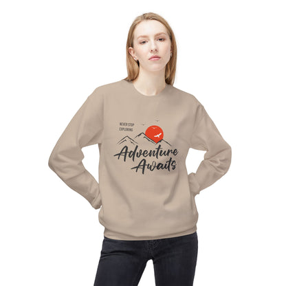 Access Travel "Adventure Awaits" Mountain Graphic Sweatshirt