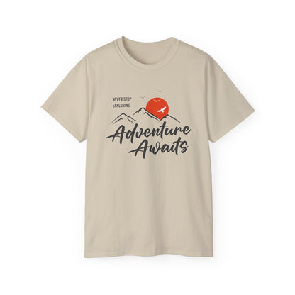 Access Travel "Adventure Awaits" Mountain Graphic T-Shirt
