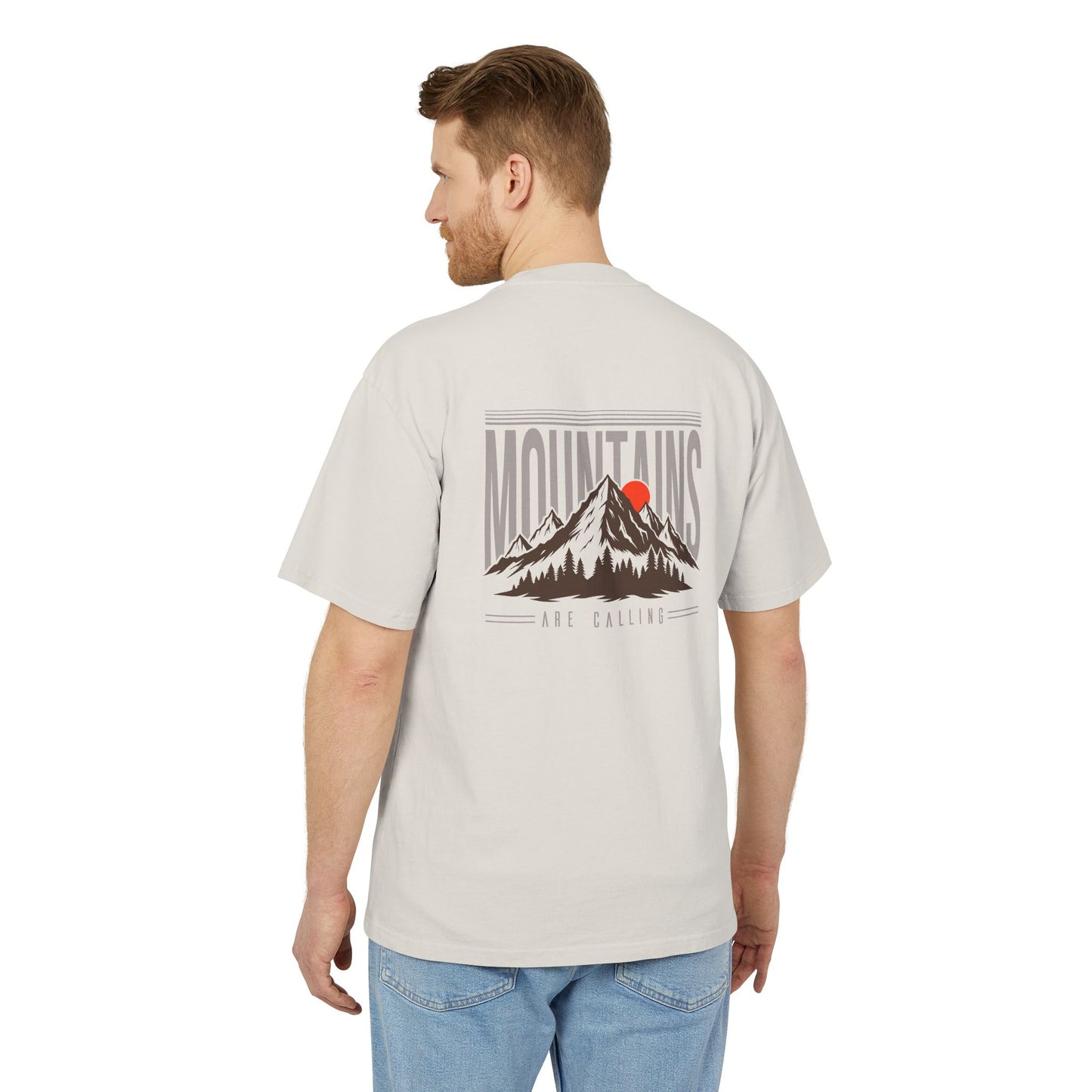 Access Travel "Mountains Are Calling" Retro Sunset Tee