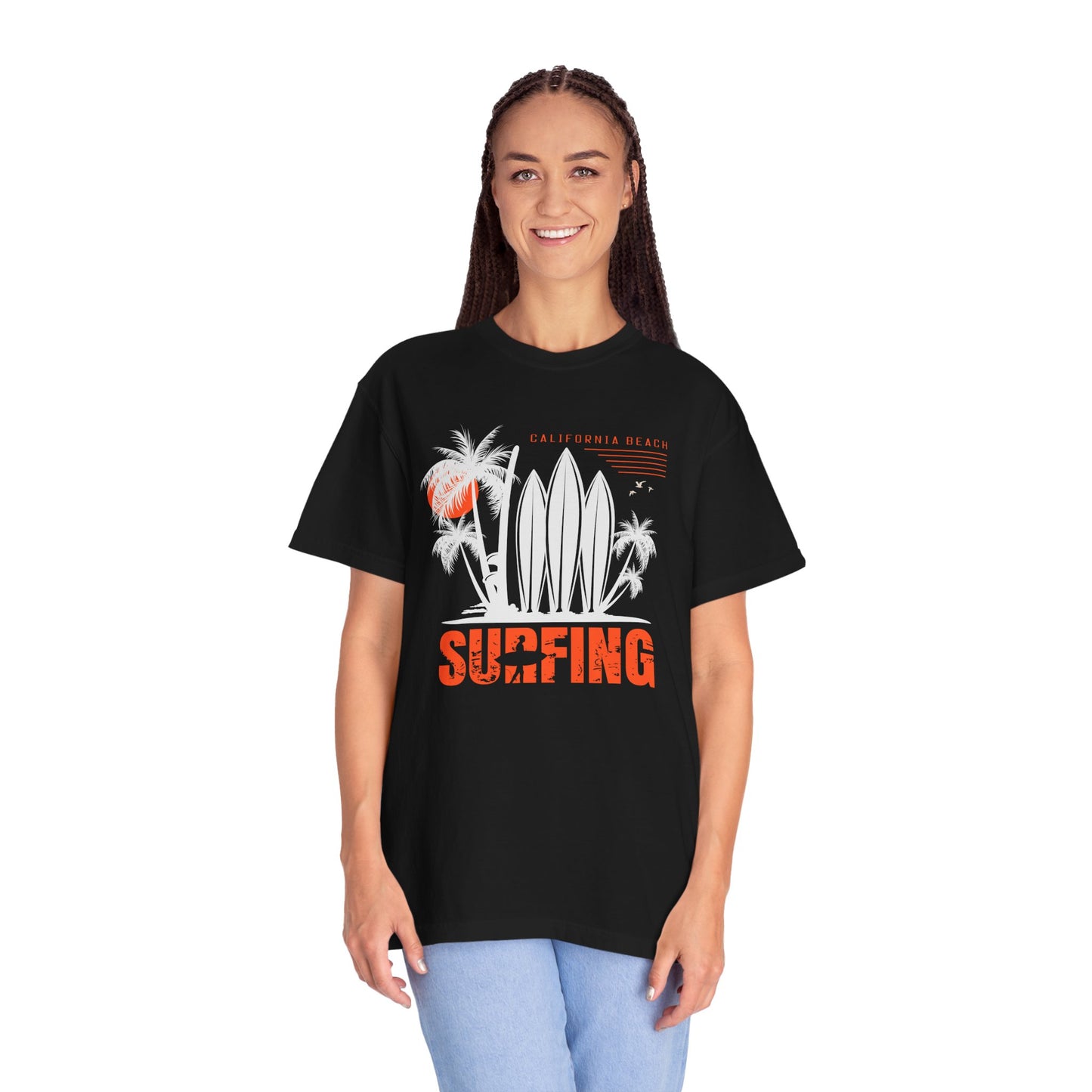 Access Travel "Surfing" Beach Palm Tee