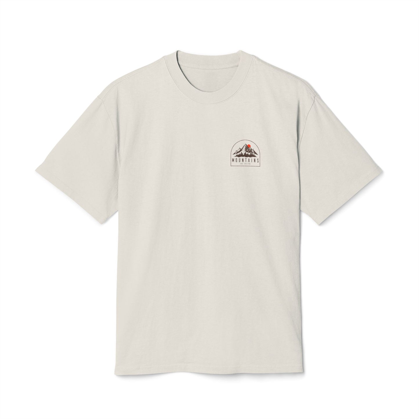 Access Travel "Mountains Are Calling" Retro Sunset Tee