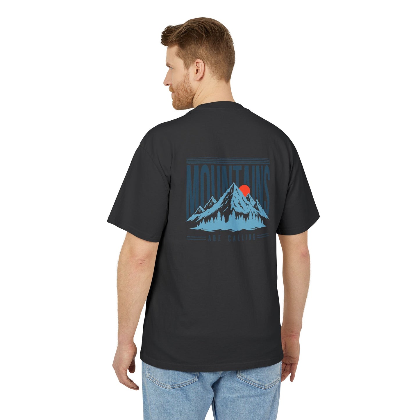 Access Travel "Mountains Are Calling" Retro Sunset Tee