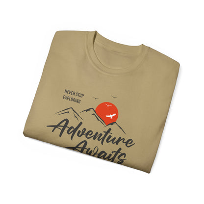 Access Travel "Adventure Awaits" Mountain Graphic T-Shirt