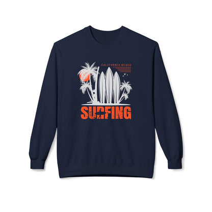 Access Travel "Surfing" California Beach Palm Sweatshirt