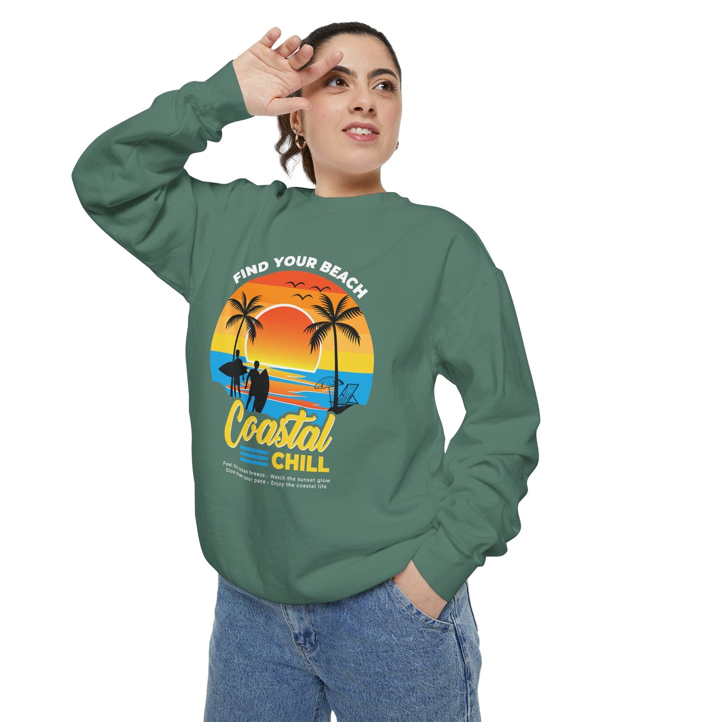 Access Travel "Coastal Chill" Beach Sunset Sweatshirt