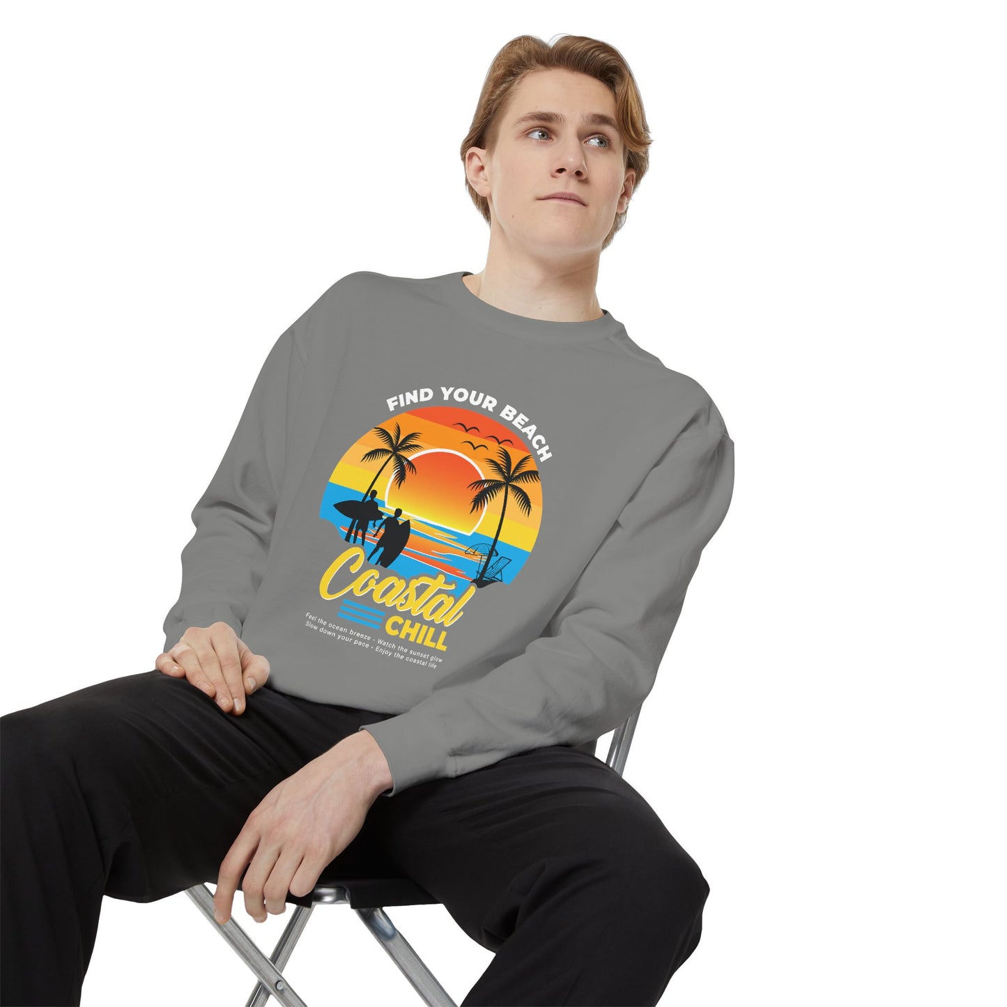 Access Travel "Coastal Chill" Beach Sunset Sweatshirt
