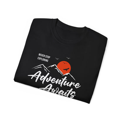 Access Travel "Adventure Awaits" Mountain Graphic T-Shirt