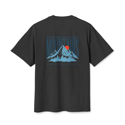 Access Travel "Mountains Are Calling" Retro Sunset Tee