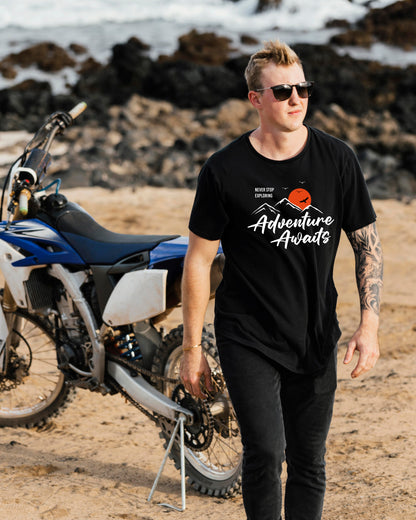 Access Travel "Adventure Awaits" Mountain Graphic T-Shirt