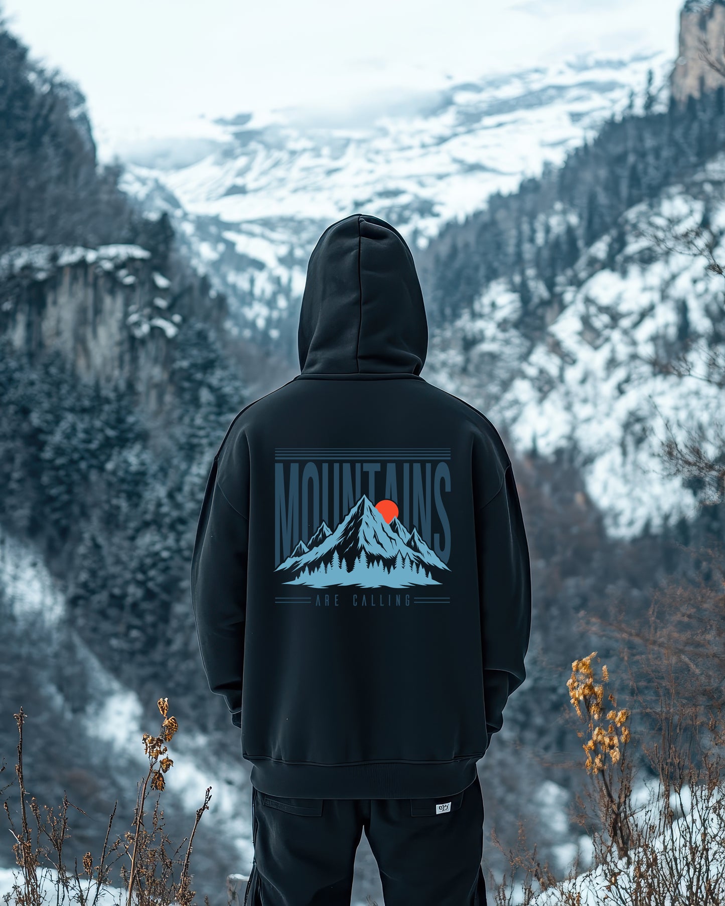 Access Travel "Mountains Are Calling" Sunset Hiking Hoodie