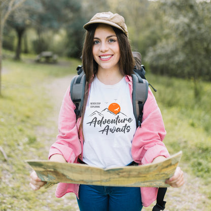 Access Travel "Adventure Awaits" Mountain Graphic T-Shirt